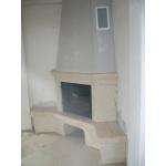 Класическа ъглова камина Класик 700 с пейки