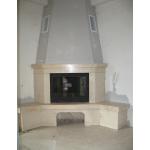 Класическа ъглова камина Класик 700 с пейки